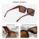 Brown Square UV400 Minimalist Designer Sunglasses