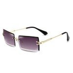 Dollger Unisex Ultralight Rimless Rectangle Sunglasses