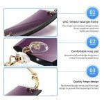 Dollger Unisex Ultralight Rimless Rectangle Sunglasses