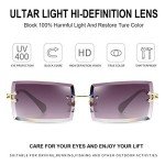 Dollger Unisex Ultralight Rimless Rectangle Sunglasses