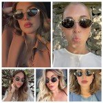 Trendy 2 Pack Oval Retro Sunglasses for Women