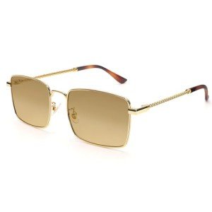GUVIVI Retro Rectangle Sunglasses with Metal Frame