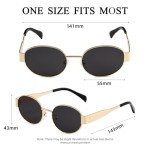 Trendy 2 Pack Oval Retro Sunglasses for Women