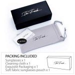 Sleek Minimalist Small Rectangular Sunglasses - Gift Box