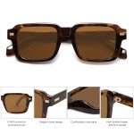 Retro Polarized Square Sunglasses for Men & Women