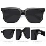 Trendy Polarized Large Square Sunglasses for All