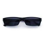 Men's All Black Rectangular Sunglasses