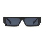 TruFabV Retro 90s Rectangle Sunglasses (Black)