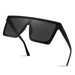 Oversized Flat Top Square Sunglasses for All