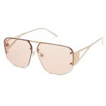 SOJOS Retro Aviator Metal Rimless Sunglasses