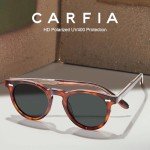 Men's Retro Polarized Round Sunglasses with UV Protection