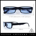 Men's All Black Rectangular Sunglasses