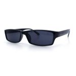 Men's All Black Rectangular Sunglasses