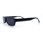 Men's All Black Rectangular Sunglasses