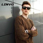 LINVO Men's Retro Polarized Square Sunglasses