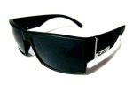 Locs Men's Black Silver Flat Top Sunglasses