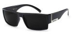 Locs Men's Black Silver Flat Top Sunglasses