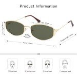 Stylish Retro Oval Sunglasses for All. Gold/Green