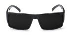 Locs Men's Black Silver Flat Top Sunglasses