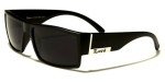 Locs Men's Black Silver Flat Top Sunglasses