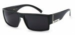 Locs Men's Black Silver Flat Top Sunglasses