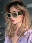 FEISEDY Oversized Square Thick Frame Sunglasses