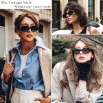 Mosanana Oval Retro 90s Fashion Sunglasses for Women