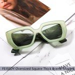 FEISEDY Oversized Square Thick Frame Sunglasses