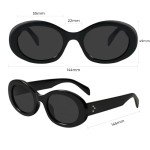 Mosanana Oval Retro 90s Fashion Sunglasses for Women