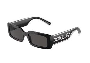 Dolce & Gabbana DG6187 Black Rectangular Sunglasses + Kit