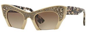 Miu Miu Brown Cat-Eye Sunglasses 50mm