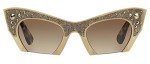 Miu Miu Brown Cat-Eye Sunglasses 50mm