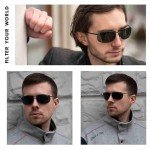 JIM HALO Polarized Sport Rimless Sunglasses