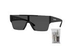 Matte Black Rectangular Sunglasses for Men + Eyewear Kit