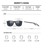 MERRY'S Unisex Vintage Polarized Aluminum Sunglasses