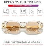 AIEYEZO Women’s Retro Oval Cat Eye Sunglasses