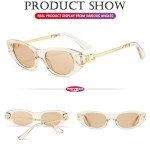 AIEYEZO Women’s Retro Oval Cat Eye Sunglasses