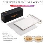 AIEYEZO Women’s Retro Oval Cat Eye Sunglasses