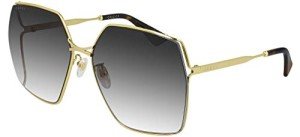 Gucci Grey Gradient Geometric Women's Sunglasses GG0817S