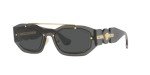 Versace Transparent Grey Frame Unisex Sunglasses