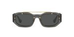 Versace Transparent Grey Frame Unisex Sunglasses
