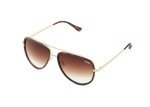 Quay Tortoise Aviator Sunglasses with UV Protection