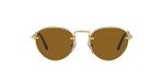 Persol PO2491S Gold/Brown Round Sunglasses 49mm