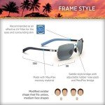 Maui Jim Polarized Aviator Sunglasses - Silver/Blue