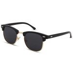 Pro Acme Semi Rimless Polarized Sunglasses - Black/Gold