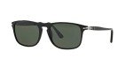 Persol Square Sunglasses, Black/Green, 54mm