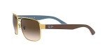 Ray-Ban RB3530 Square Sunglasses, Gold/Brown Gradient