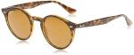 Ray-Ban RB2180 Polarized Round Sunglasses, Light Havana