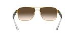 Ray-Ban RB3530 Square Sunglasses, Gold/Brown Gradient