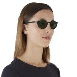Persol PO3092SM Round Sunglasses in Black/Green